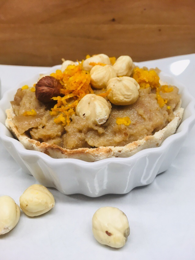 Birnen Pastinaken Tartelettes mit Haselnüssen