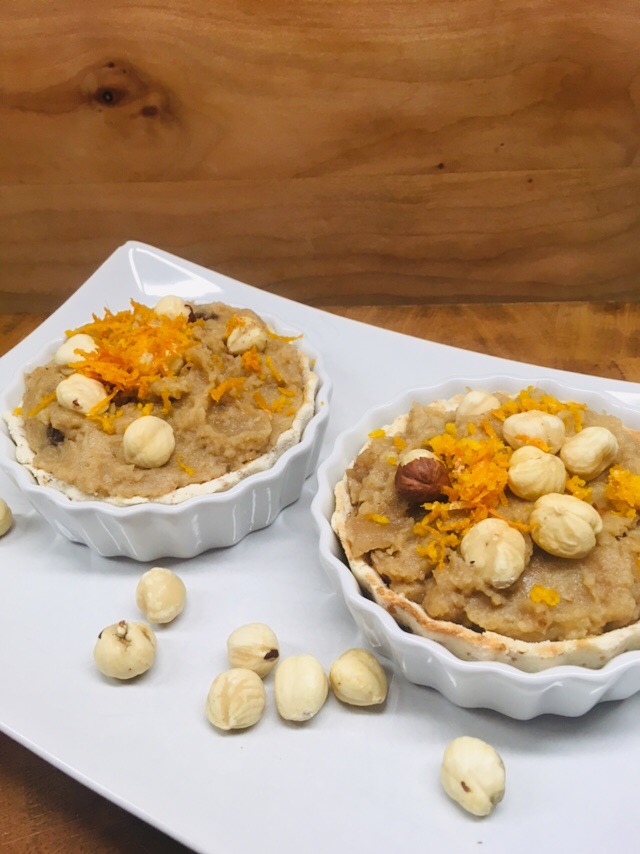 Birnen Pastinaken Tartelettes mit Haselnüssen