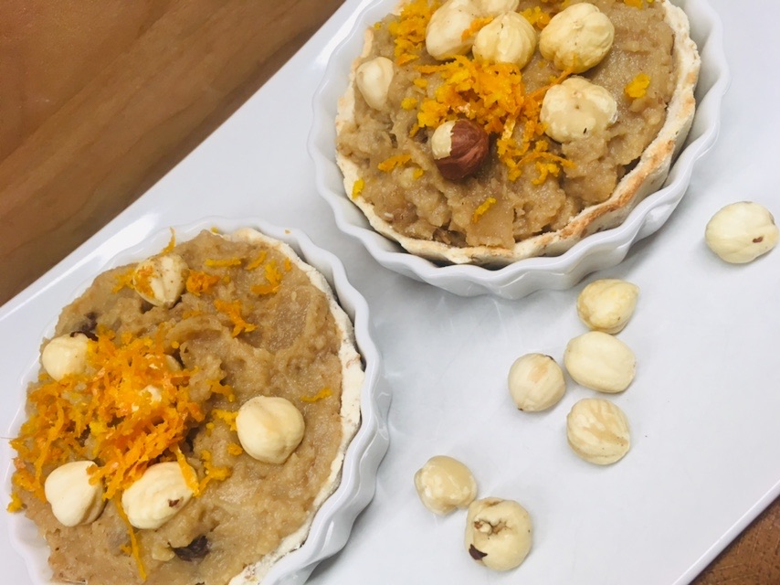 Birnen Pastinaken Tartelettes mit Haselnüssen