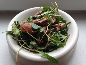 Potulak Wildkräuter Salat mit Champignons