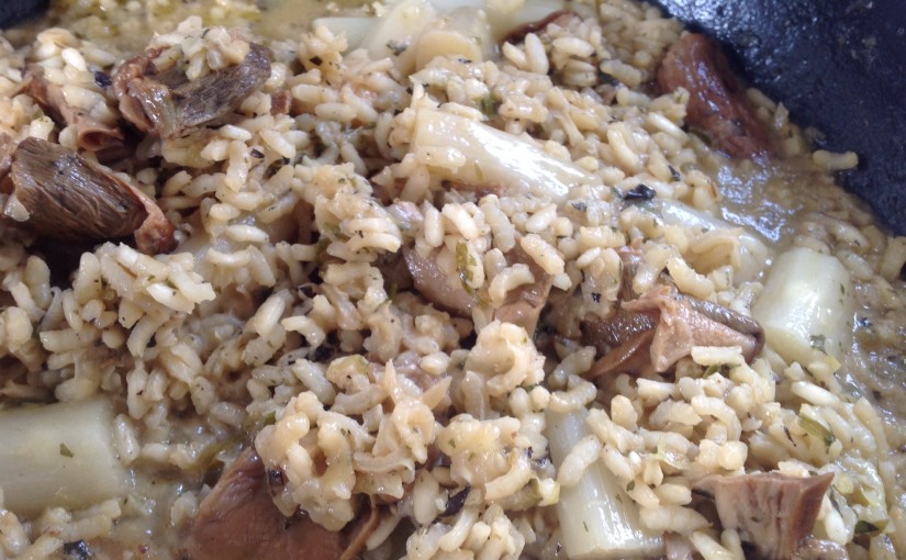 Risotto mit Spargel und Steinpilzen