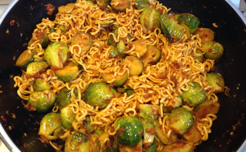 Scharfer Rosenkohl mit Mie Nudeln
