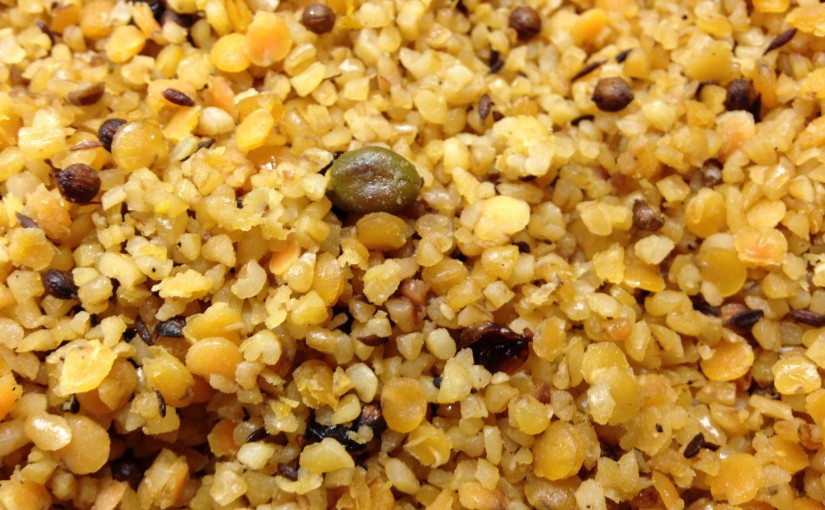 Orientalischer Linsen Bulgur mit Cranberries und Pistazien