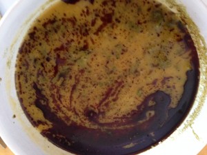 Süßkartoffel Safran Kokos Suppe mit Spinat