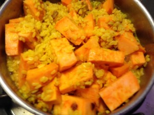 Mung Dal mit Süßkartoffeln