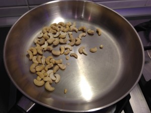 Cashewkerne rösten