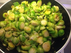 Gebratenes Rosenkohl Gemüse