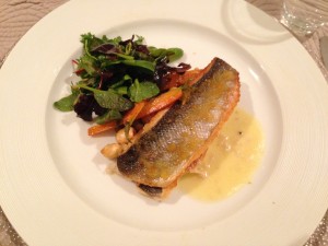 Loup de Mer mit Orangen Kardamom Soße