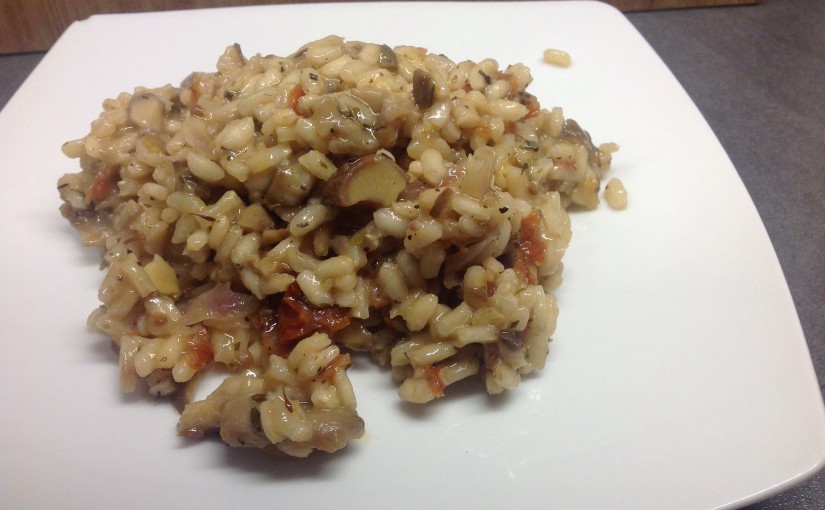Risotto mit Austernpilzen und getrockneten Tomaten