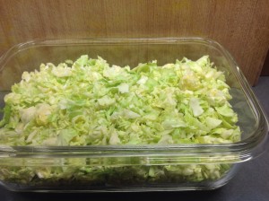 Geschredderter Rosenkohl