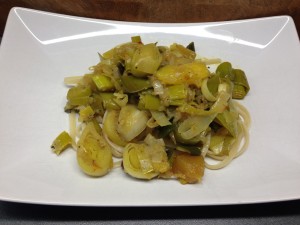 Lauchgemüse mit Mango Chutney