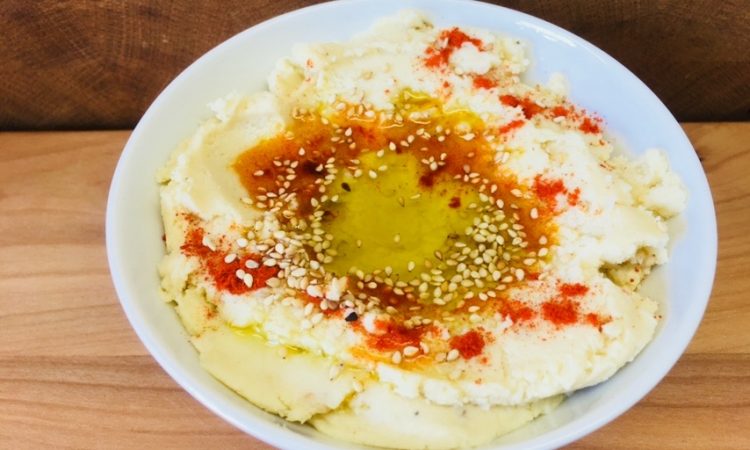 Kartoffel Püree mit Tahini und Knoblauch