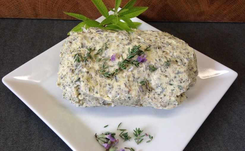Lavendel Thymian Butter mit Zitronenverbene