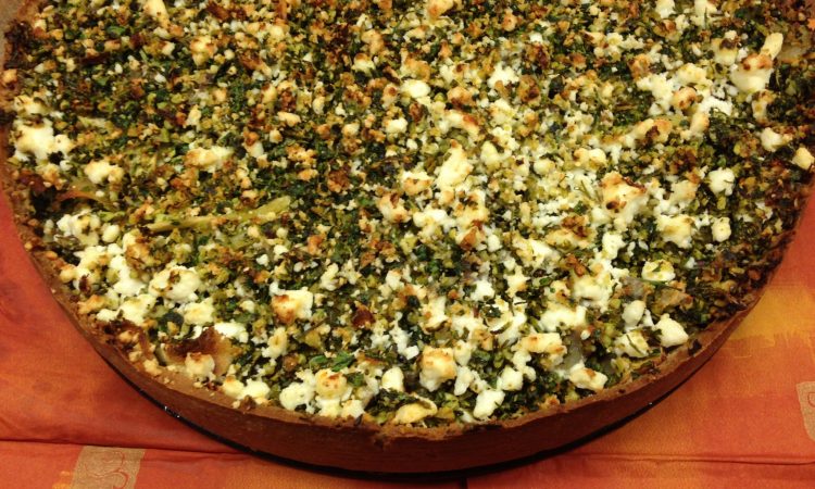 Pastinaken Tarte mit Haselnuss Zitronen Pesto