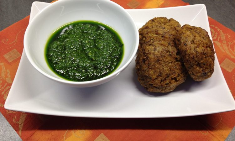 Hirse Mais Polenta Bratlinge mit Pesto (Grundrezept)