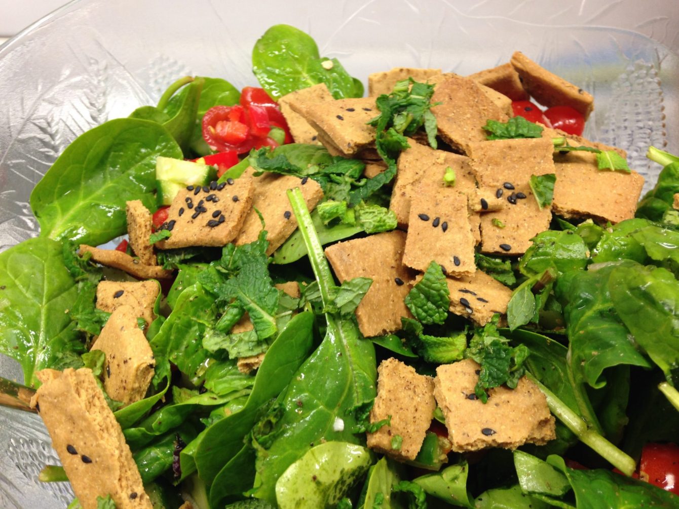 Arabischer Fattoush Salat mit Za’atar