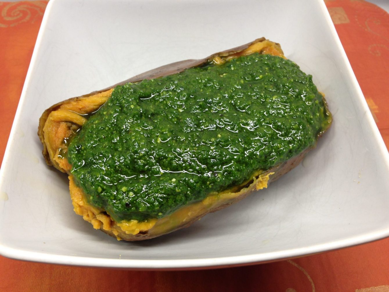 Süßkartoffel mit Bärlauch