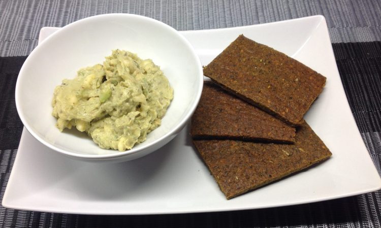 Rohkost Brot mit Avocado Bananen Tahini Dip