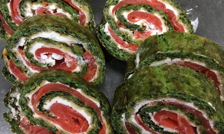 Gourmet Spinat-Lachs-Rolle mit Ziegenkäse