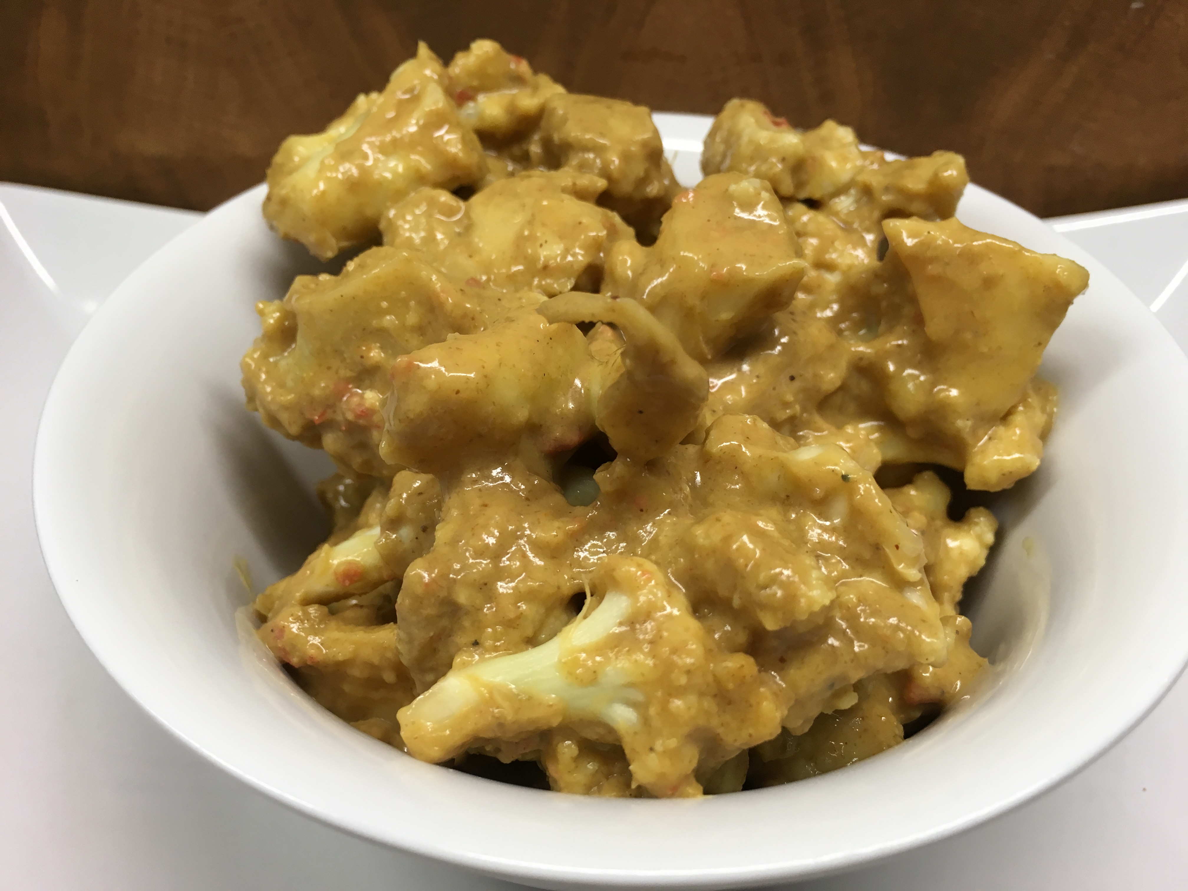 Blumenkohl mit Bananen Chili Masala