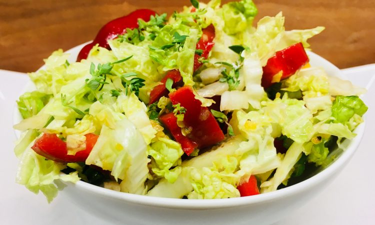 Chinakohl Salat mit Orangen Chutney