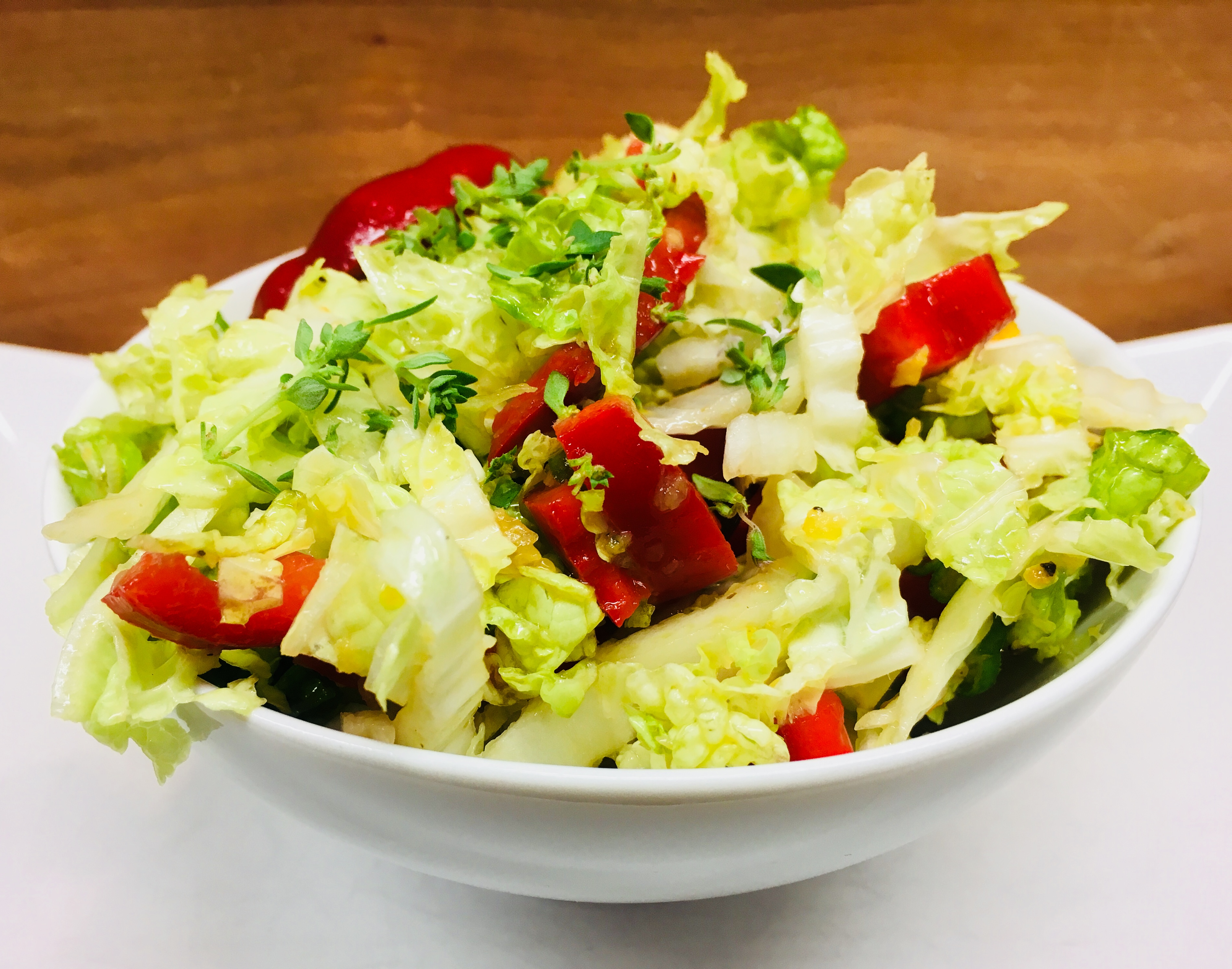 Chinakohl Salat mit Orangen Chutney