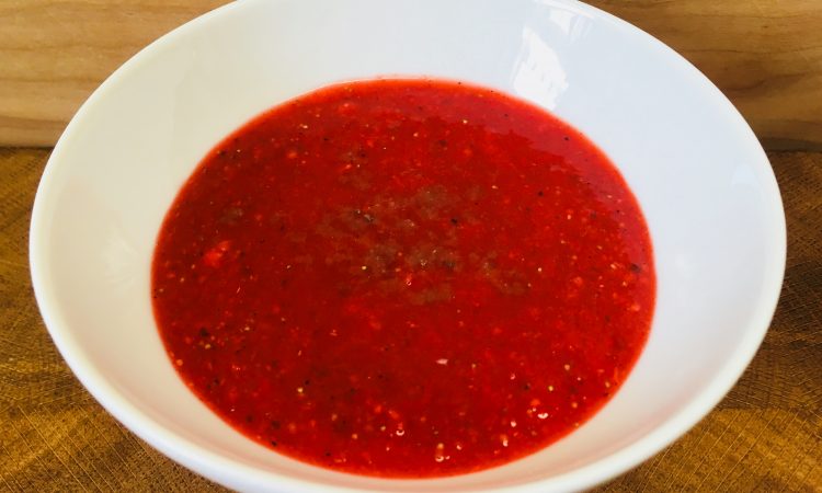 Scharfe Erdbeer Sauce mit Ingwer und Chili