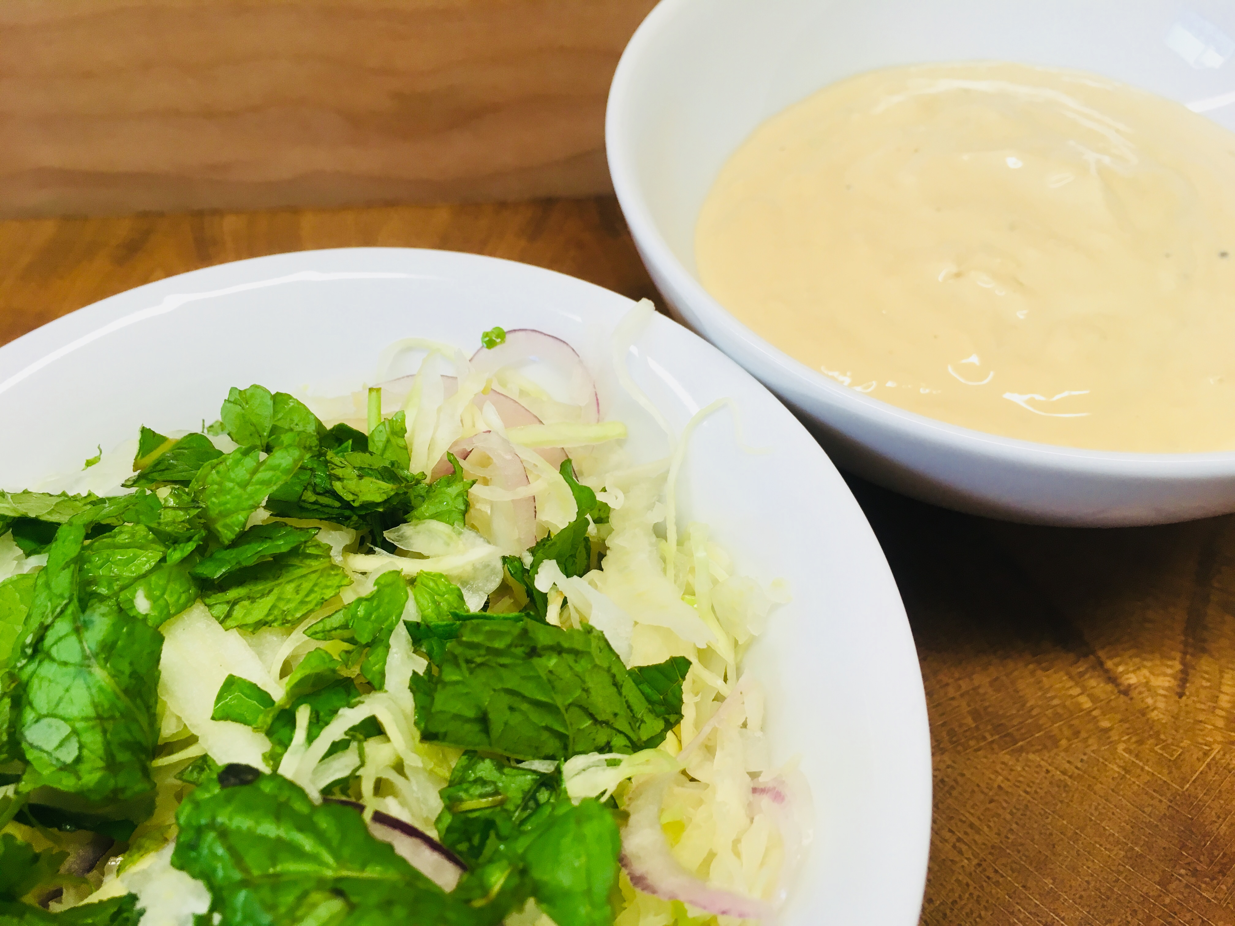 Krautsalat mit Miso Ingwer Dressing
