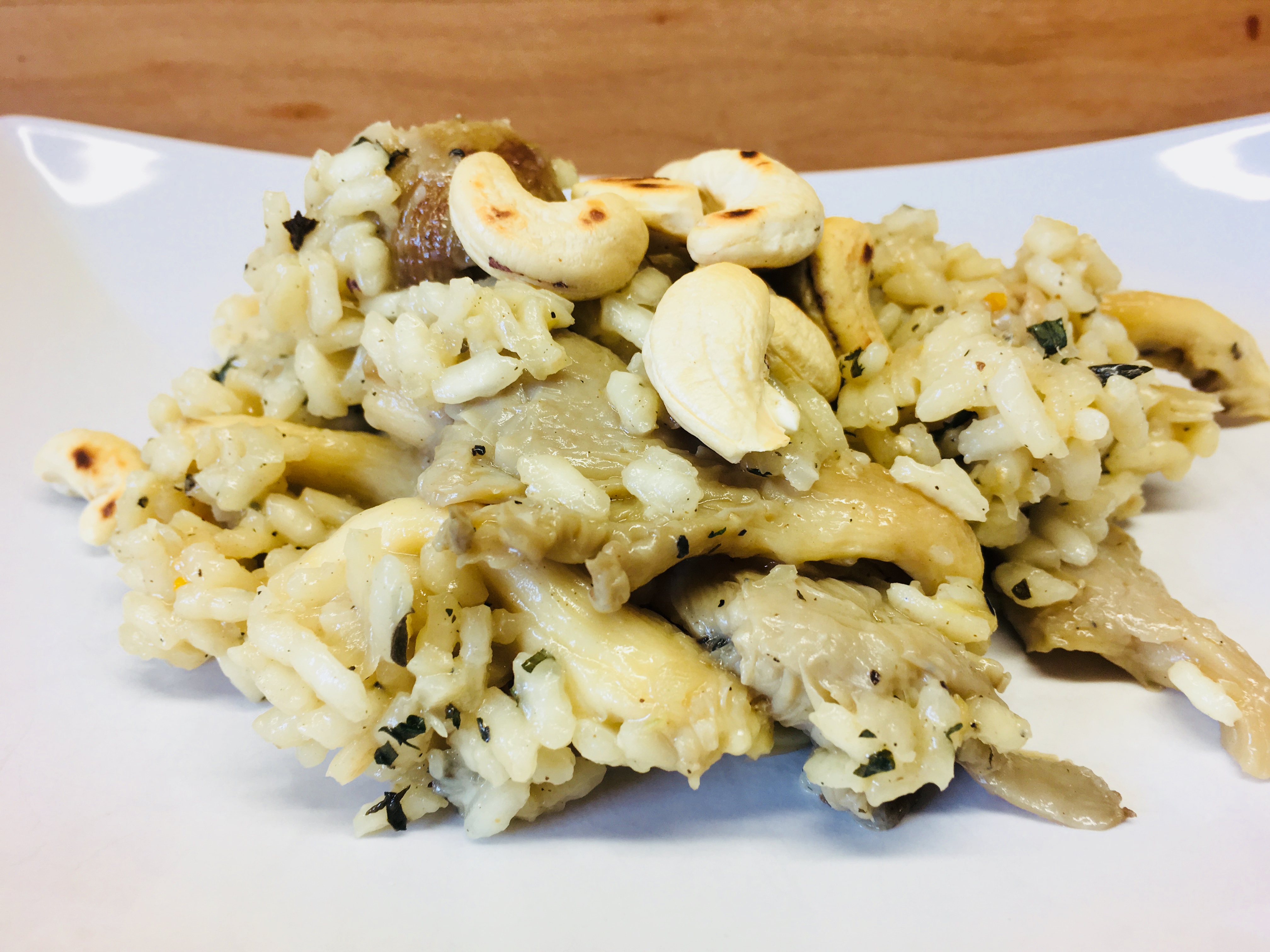 Risotto mit Austernpilzen und Cashews