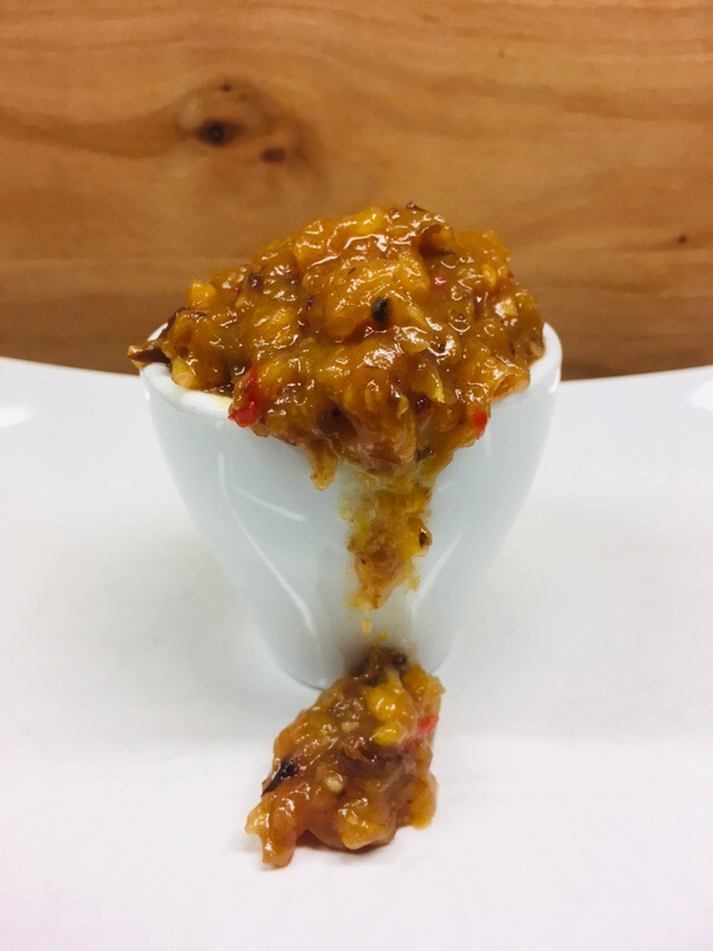 Pfirsich Chutney mit Datteln und Rosinen