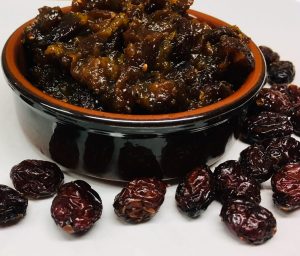 Cranberry Aprikosen Sauce mit Orange, Ingwer und Zimt