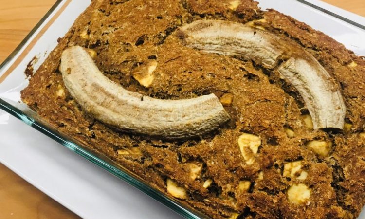 Erdmandel Bananen Brot mit Äpfeln