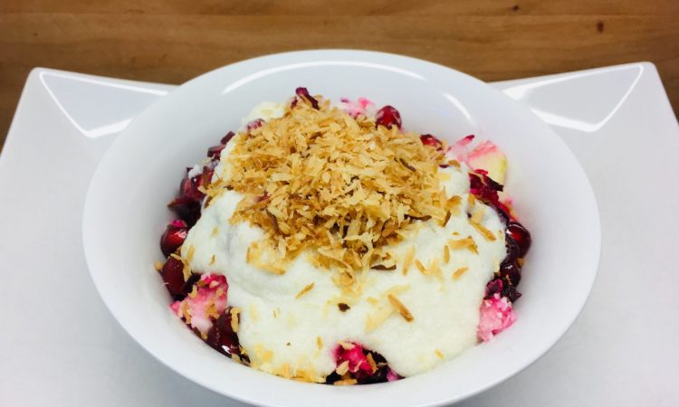 Rote Bete Salat mit Kokosnuss und Birne