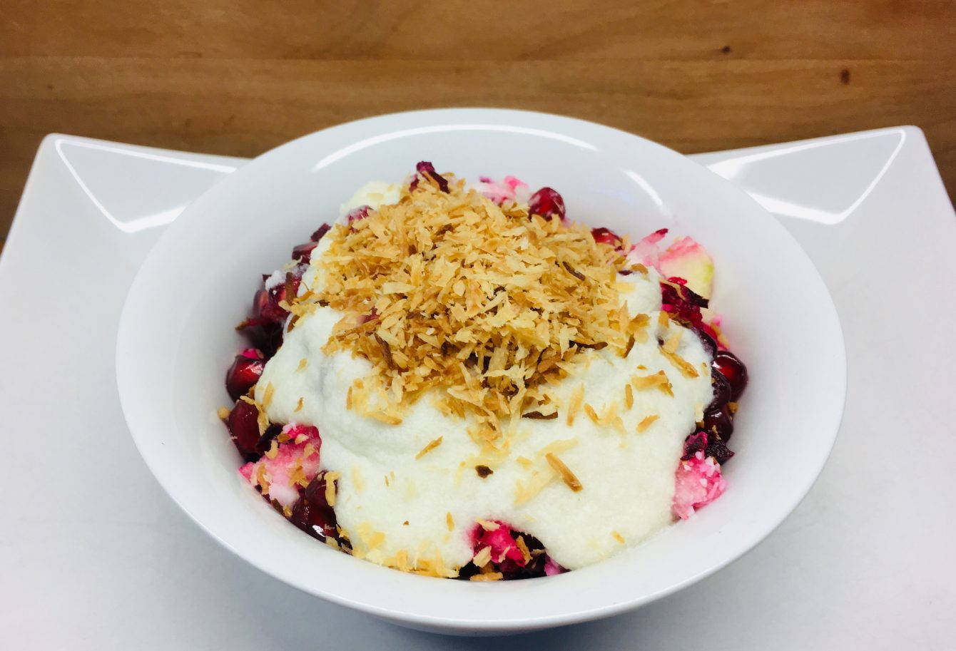 Rote Bete Salat mit Kokosnuss und Birne