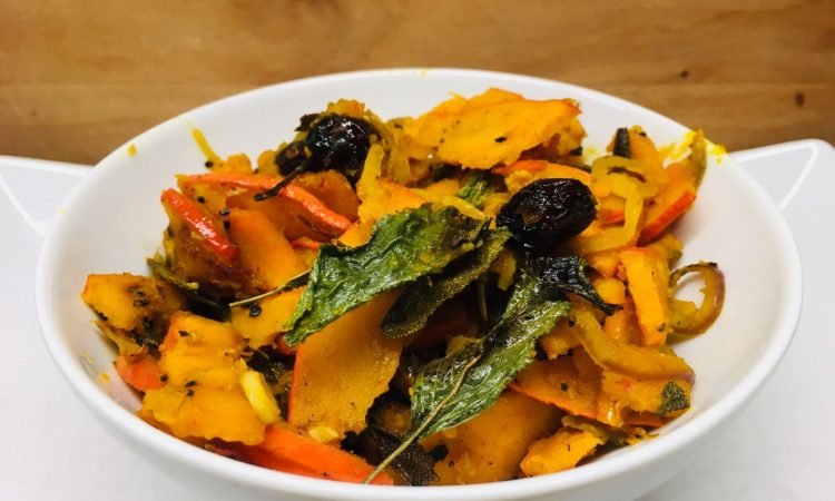 Gebackener Kürbis mit knusprigem Salbei