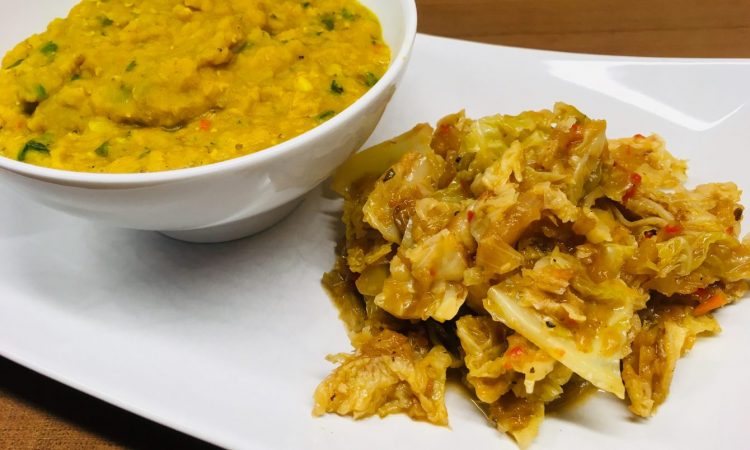 Wirsing mit Mango Chutney und Linsen Dal