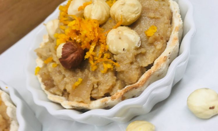 Birnen Pastinaken Tartelettes mit Haselnüssen