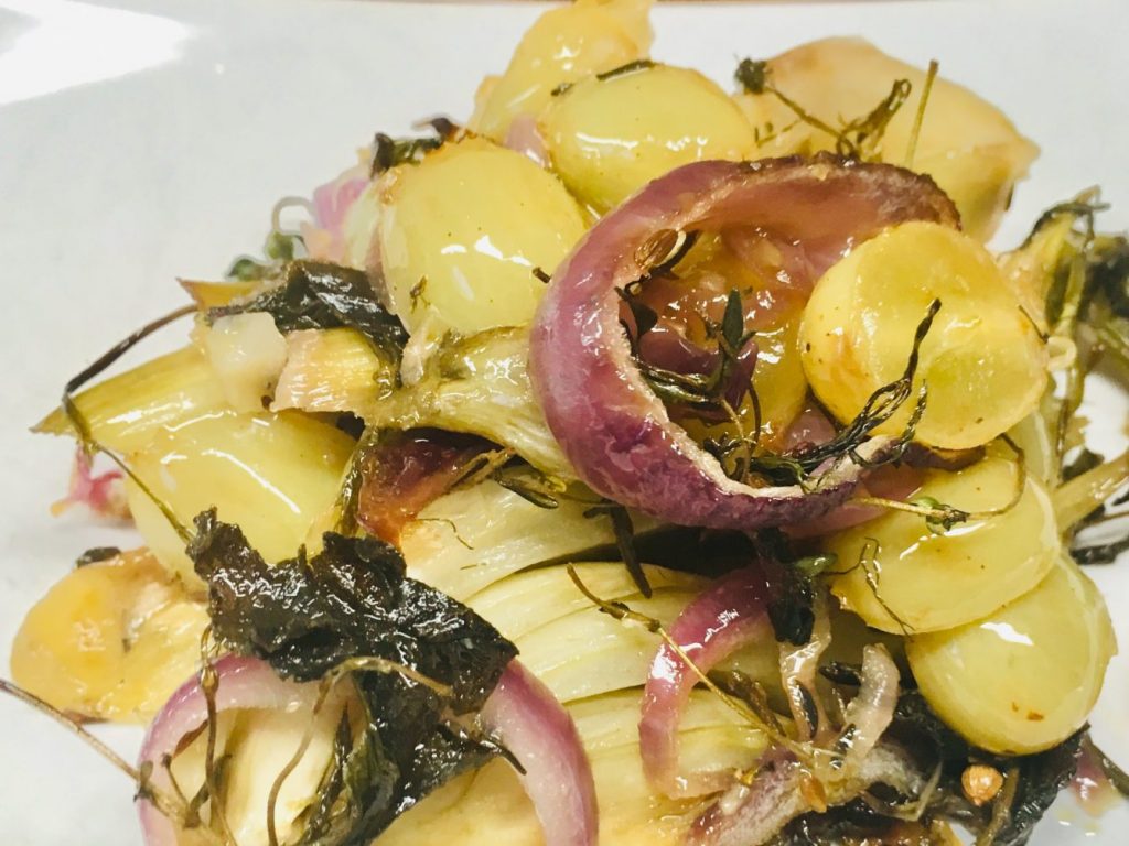 Gerösteter Fenchel mit Trauben