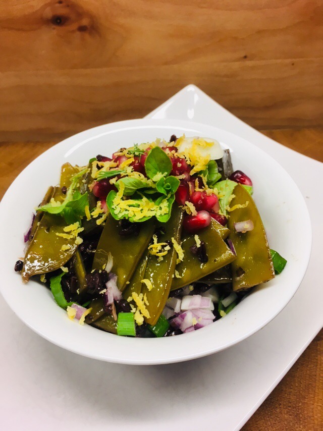 Schwarzer Reis Salat mit Grünen Bohnen