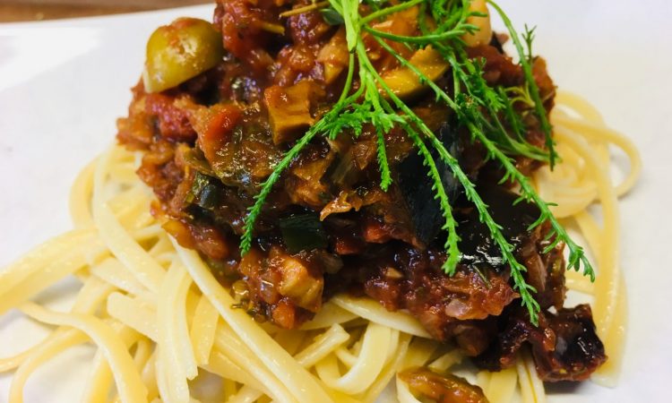Linguine mit Caponata Siciliana