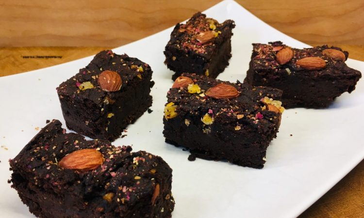 Bohnen Brownies mit Orangen und Chili