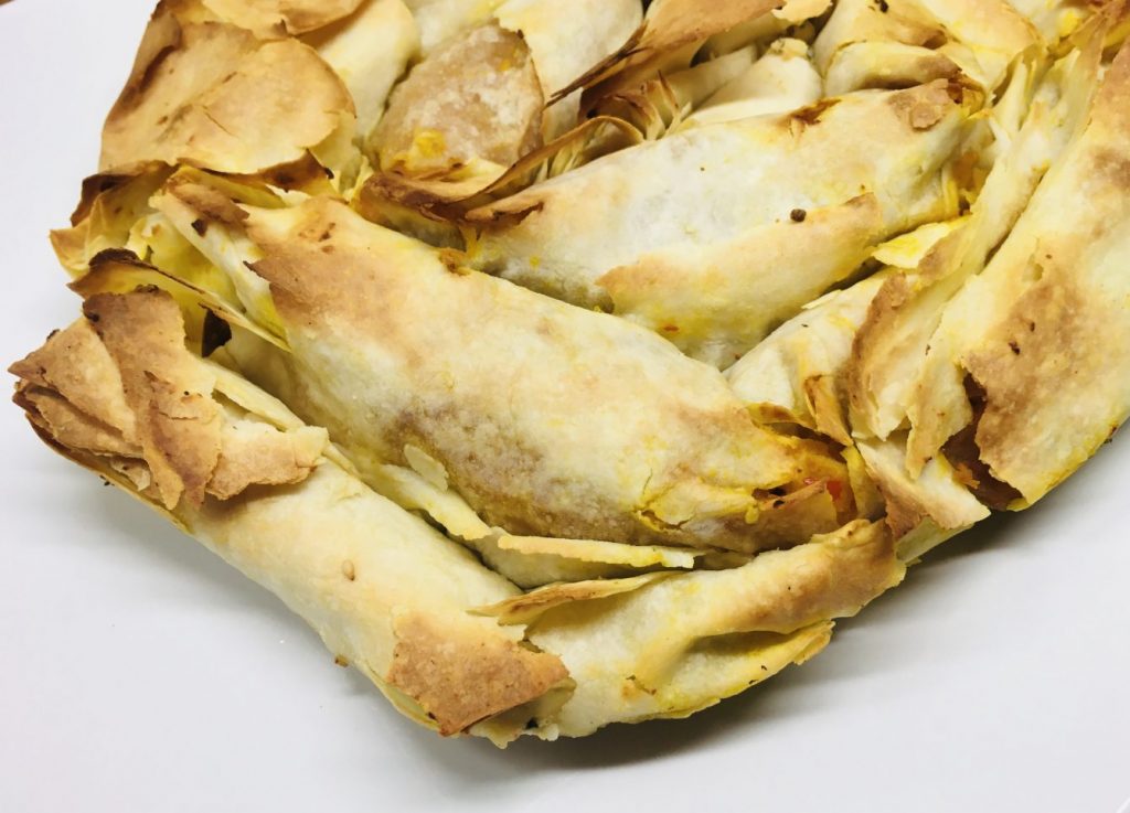 Kolokithotirópita striftí - Griechischer Kürbisstrudel mit Schafskäse