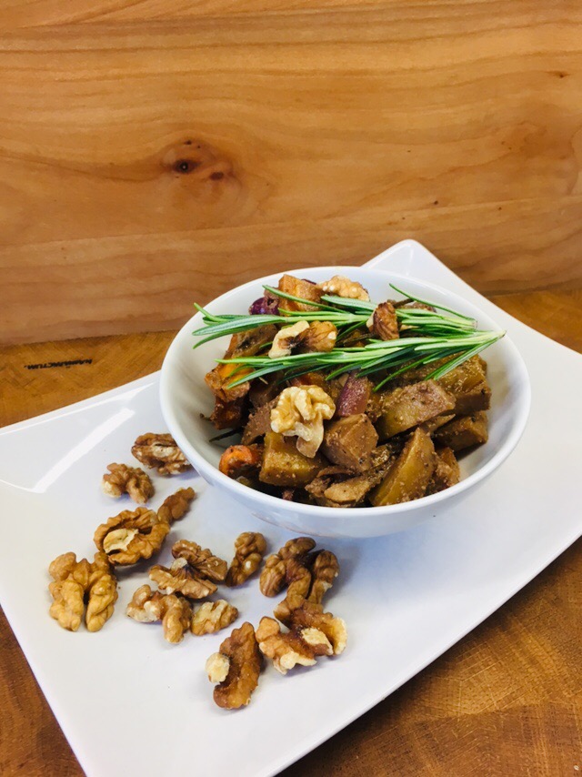 Geröstete Karotten mit Feigen und Walnüssen