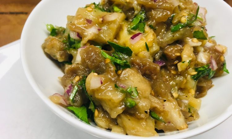 Griechischer Melitzanosalata Auberginen Salat Dip