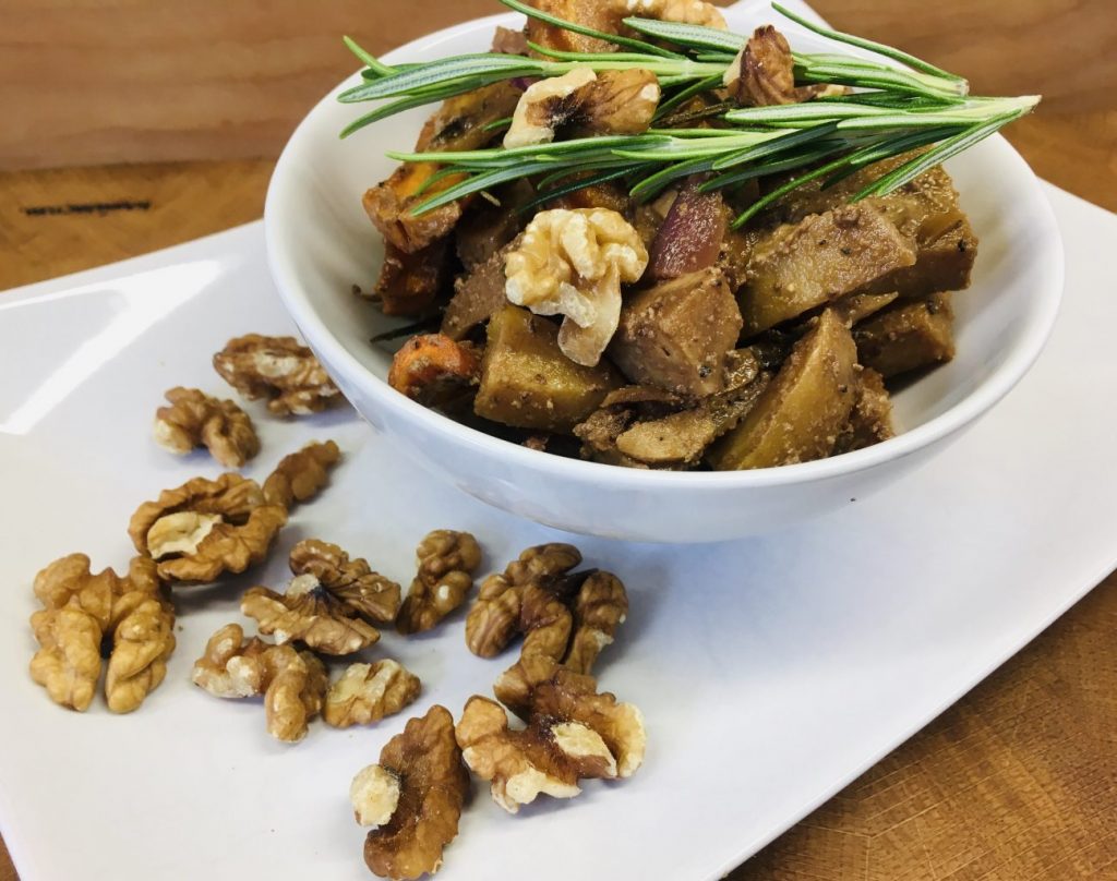 Geröstete Karotten mit Feigen und Walnüssen