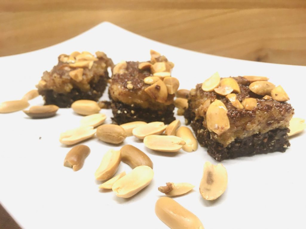 Erdnussbutter Karamell Fudge Brownies