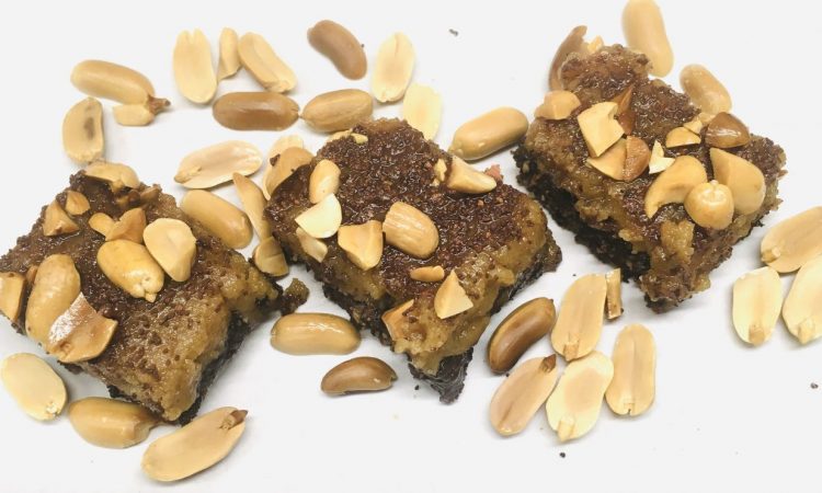 Erdnussbutter Karamell Fudge Brownies