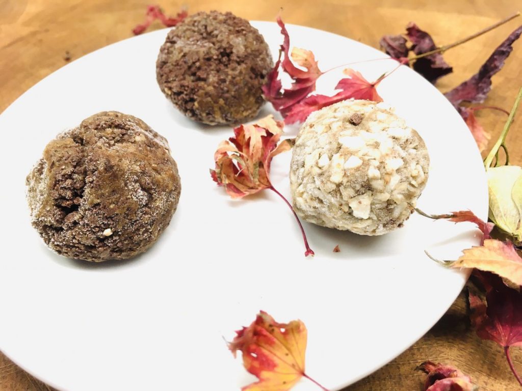 Bananen Kokos und Schoko Eis Konfekt