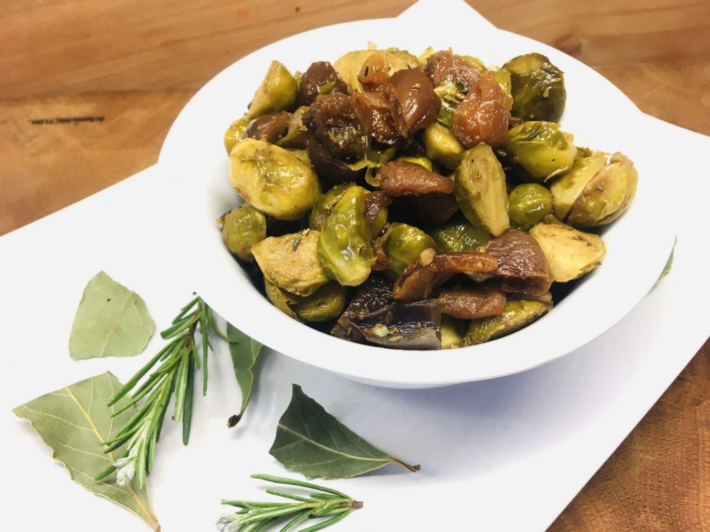 Rosenkohl Maronen Gemüse mit Aprikosen