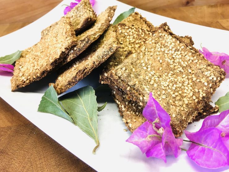 Brokkoli Leinsamen Fladenbrot Cracker
